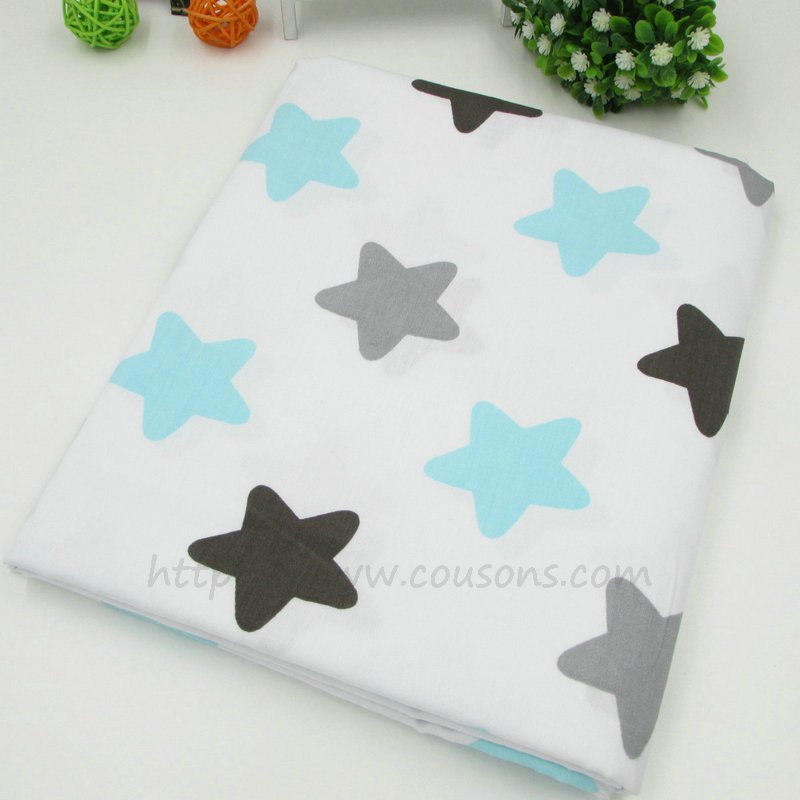 tissu Kalani A05 - Blanc a etoiles bleues grises noires - 01 tissu Kalani A05 - Blanc a etoiles bleues grises noires - 01