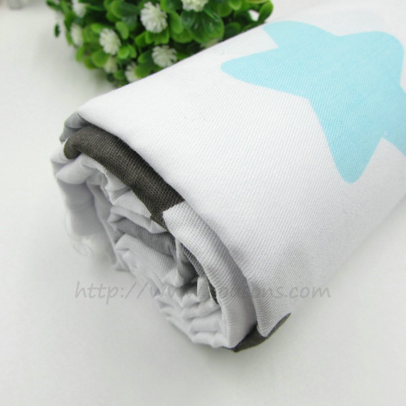tissu Kalani A05 - Blanc a etoiles bleues grises noires - 04